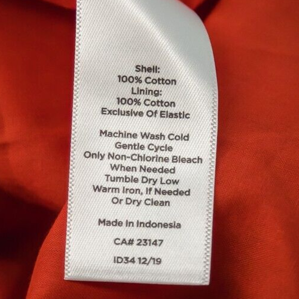Talbots Size 2 Orange Blue Oasis Palm Voile Print Fit Flare Vacation Dress NEW - Picture 5 of 7